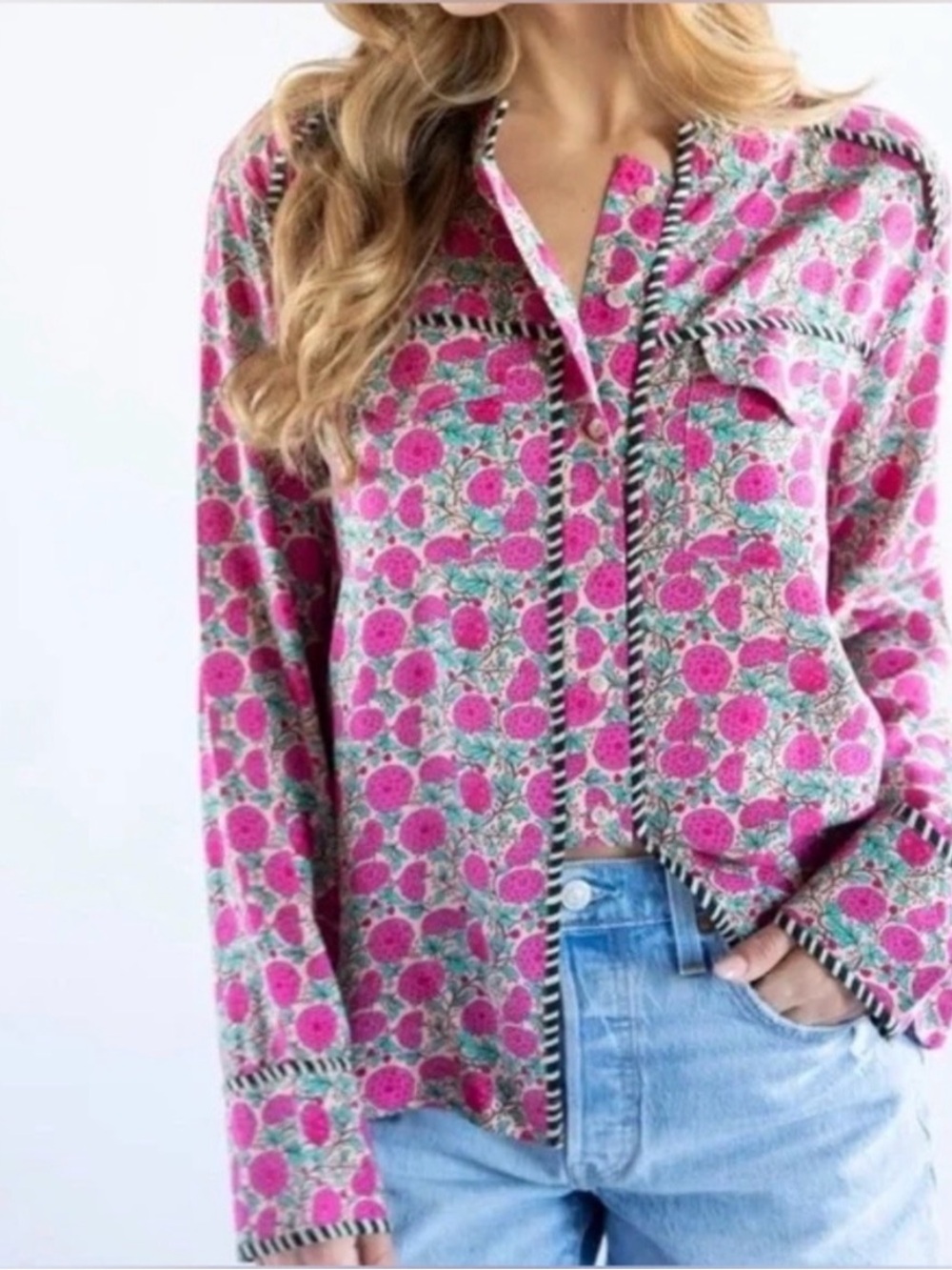 Natural Life Calypso Button Down Shirt  - Size XS
